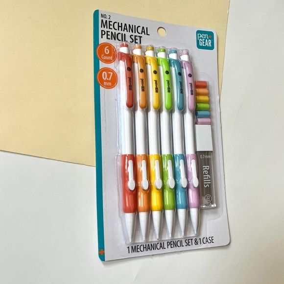 🏷️ set of 6 mechanical pencils with refill lead case & erasers (0.7mm) - Picture 5 of 12